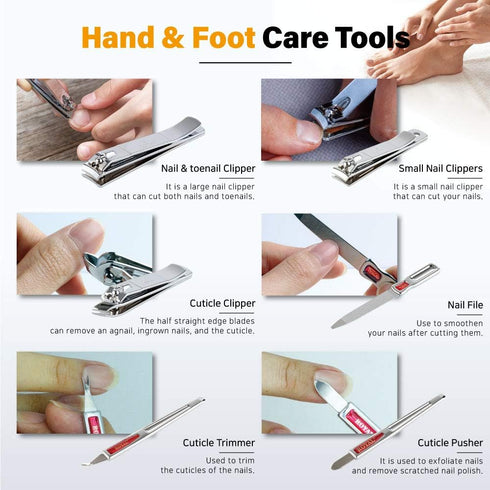 ROYAL METAL NAIL CLIPPER SET SERIES (9 PCS) BLACK