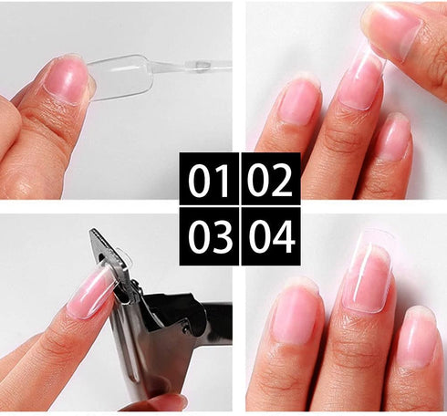 Professional Acrylic False Nail Clippers, Nail Tip Cutter for Acrylic Nails and Manicure Tool (Rainbow)