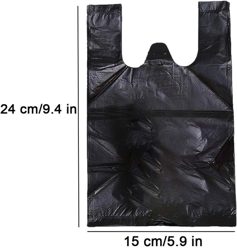 Sanitary Napkin Disposal Bags, 200 PCS Personal Trash Bags with Handle for Women's Hygiene Products - Black