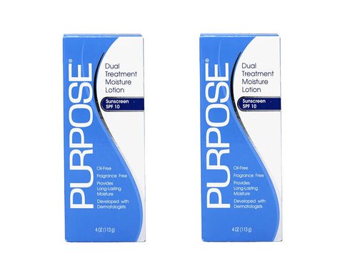 PURPOSE Dual Treatment Moisturizer, SPF 10, 4 oz (Pack of 2)