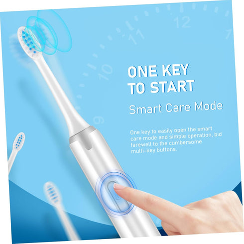 HOODANCOS Waterproof Electric Toothbrush for Adults Non-Rechargeable Soft Bristle Tooth Cleaner Portable Oral Care Tool