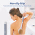 Back Scrubber Body Shower Brush with Anti Slip Long Handle, Soft and Stiff Bristles, Grey