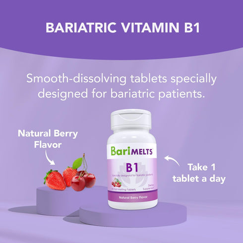 BariMelts Vitamin B1-3 Month Supply, 90 Fast-Dissolving Tablets, Post-Op Bariatric Vitamins