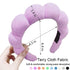 Spa Headbands for Washing Face or Makeup, Puffy Terry Cloth Hairband for Women, Skin Care Makeup Accessories (Purple)