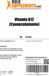 BulkSupplements.com Pure Vitamin B12 Powder - Cyanocobalamin B12 Supplement, Pure Product, 10g (0.35 oz)