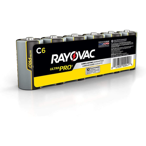 Rayovac Alkaline 6 Pack C Batteries