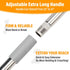 Floor Scrub Brush, 4 in 1 Tile Tub Scrubber with Adjustable Long Handle for Bathroom/Shower/Tub/Tile Cleaning