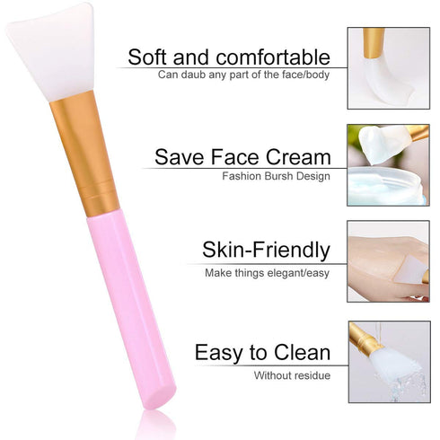 Akstore 3PCS Silicone Face Mask Brush, Soft Applicator Tool for Facial Mud Mask and Body Lotion