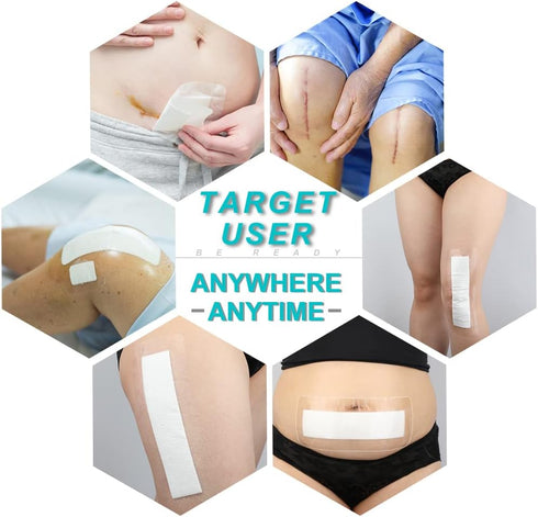 Hola Health 14 4"x12" Pcs Long Waterproof Bandage for Post Knee Replacement Hip Surgery Recovery Shower Protector