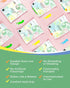 Unflavored Kids Floss - No Fluoride Dual Line Dental Floss Picks in Colorful Design, 300 Playground Dino & Travel Case
