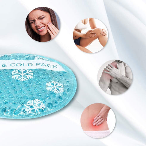 OLESILK Small Hot Cold Gel Packs, 6 Packs, Reusable Round Ice Pack for Hot and Cold Therapy, Kids Pain Relief
