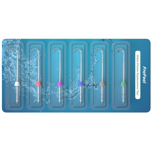 Replacement Heads for Waterpik Water Flosser, 6 Implant Denture Tips