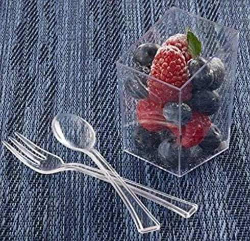 Lillian Tablesettings 48 Count Premium Plastic Fork, Clear