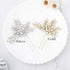 Unicra Wedding Crystal Flower Hair Pins, Decorative Wedding Bridal Hair Accessories for Brides, Pack of 2 (B-Gold)