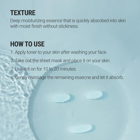 ROVECTIN Dr. Mask AQUA (5 ea.) - 7 Layers of Hyaluronic Acid Facial Mask Sheet with Niacinamide and Panthenol