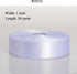 YASEO 1 Inch White Solid Satin Ribbon, 50 Yards Craft Fabric Ribbon for Gift Wrapping Floral Bouquets Wedding Party Decoration by YASEO