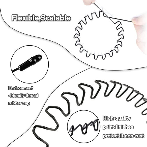 Metal Headbands for Men and Women, Unisex Wavy Headbands, Outdoor Sports Simple Elastic Non-Slip Hair Accessories (6