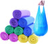 200 Count 4 Gallon Small Colorful Trash Bags with Handle for Bathroom, Home Office, and Trash Can