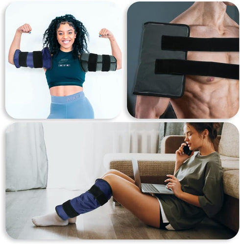 Extra Large Ice Pack for Injuries - Reusable Full Back Ice Pack Large Gel Ice Wrap with 2 Straps for Cold Compress,