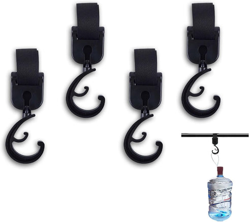 YAFIYGI 4 Pcs Walker Hooks Velcro Hook Hanger for Shopping Cart Stroller Diaper