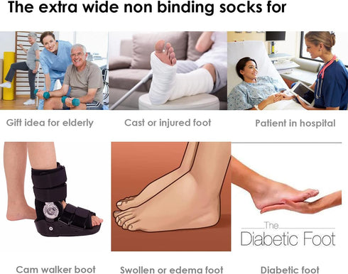 2 Pairs Replacement Socks for Air Cast Walking Boot Walker Brace, Orthopedics Socks for Fracture Boot
