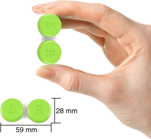 Elcoho 24 Pack Contact Lens Cases, Holder Box for Left/Right Eyes, 6 Colors