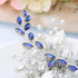 Unsutuo Bride Wedding Hair Comb, Blue Rhinestone Bridal Hair Accessories for Women and Flower Girls