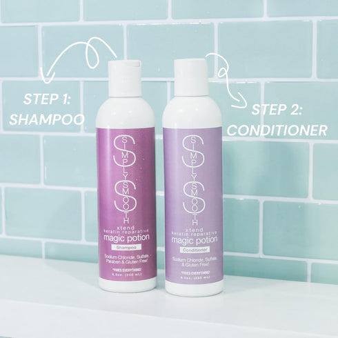 SIMPLY SMOOTH Xtend Keratin Magic Potion Conditioner, 8.5 Fl Oz, Restore & Repair Dry Hair