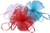 100pcs 9.8 Inch Round Drawstring Organza Bags, Mixed Color Jewelry Candy Pouch for Party Favor Gift Packaging