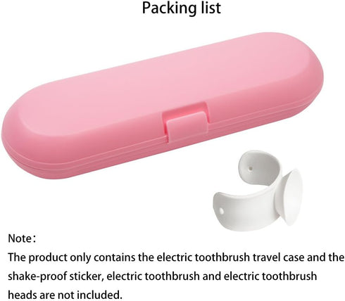 Pink Plastic Electric Toothbrush Travel Case for Oral-B Pro Series