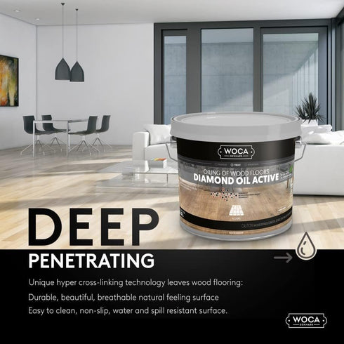 WOCA Denmark Diamond Oil Active, Smoke Brown - 0.9 oz Wood Finish for Furniture, Floors, and Cabinets