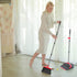 Broom with Dustpan Combo Set, Long Handle Broom and Dustpan for Home Kitchen Room Office Indoor Floor Cleaning