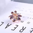 Ruihfas 4Pcs Fashion Crystal Leaf Mini Bangs Clips - Small Rhinestone Hair Claws for Women Girls