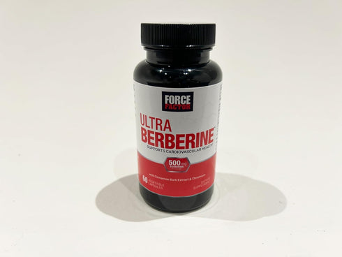 FORCE FACTOR Ultra Berberine Supplement - 60 Capsules, 500mg Berberine with Cinnamon for Cardiovascular Health
