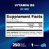 Vitamatic Vitamin B6 (Pyridoxine HCI) 25 mg, 250 Vegetarian Tablets | Promotes Energy Production and Immune Health