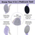 Nykaa Naturals Foot Care Kit - 4 in 1 Pedicure Tool, Nail Clipper, Feet Scrubber - Lavender - 3 pc