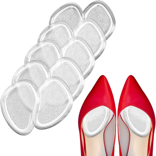 Premium Metatarsal Pads, Soft Ball of Foot Cushions, Reduce Foot Pain, Suit for Men Women & All Shoes Types (10Pcs)