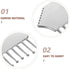 Metal Gua Sha Tools for Facial and Body Scraping, Zinc Alloy Scalp Massage Comb, Silver Face Sculpting and Muscle