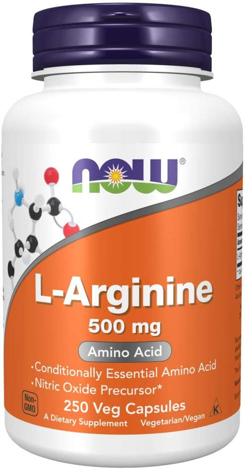 Now Foods L-Arginine 500 mg, 250 Caps