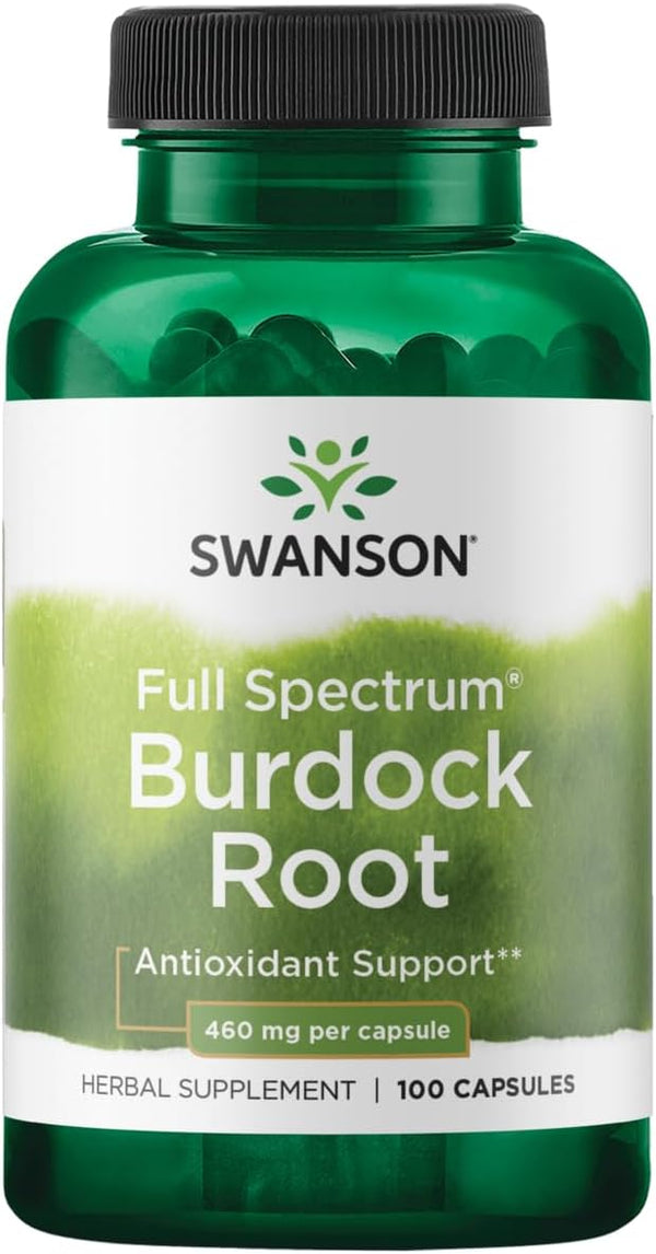 Swanson Burdock Root Kidney & Liver Support - Herbal Antioxidant Supplement, 460 mg, 100 Capsules