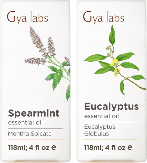 Spearmint Essential Oil for Diffuser & Eucalyptus Essential Oil for Diffuser Set