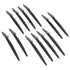 Men's Touch Up Razors, 12 Pack for Mustache and Beard, Black, 5.8 Inches