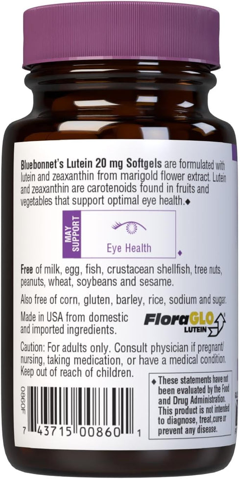 BLUEBONNET NUTRITION LUTEIN, 20 mg