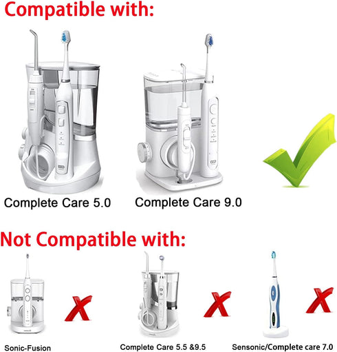 Replacement Toothbrush Heads for Waterpik - Fits Complete Care 9.0 (CC-01), Care 5.0 (WP-862), Sonic Electric Toothbrush