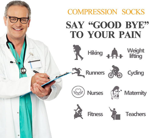 Ztl Thigh High Compression Stockings, Footless, 30-40 mmHg for Women & Men