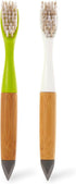 Full Circle Micro Manager Deep Cleaning Brush for Crevices, Shower & Grout, Bamboo Handle