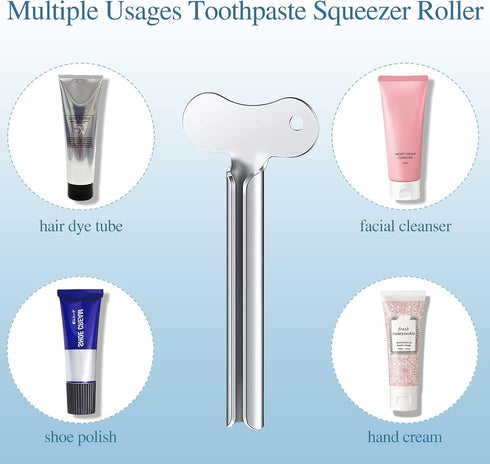ZOCONE 12pcs Toothpaste Squeezer, Metal Tube Squeezer Key Stainless Steel Toothpaste Roller Tube Wringer for Paint