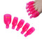 yueton Pack of 10 Reusable Toenail Nail Art Soak Off Cap Clip, UV Gel Polish Remover Tool (Hot Pink)