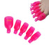yueton Pack of 10 Reusable Toenail Nail Art Soak Off Cap Clip, UV Gel Polish Remover Tool (Hot Pink)