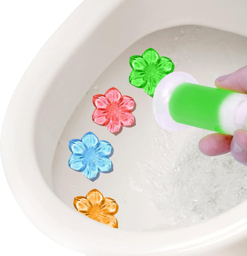 Simple Life Toilet Bowl Cleaner Gel, Fresh Flower Toilet Gel Stamp, 32 Stamps, Variety Pack